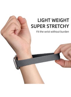 Lerobo 2 Pack Stretchy Solo Loop Compatible for Apple Watch Band 40mm 41mm 38mm Men Women,Braided Sport Strap Elastic Nylon Wristbands for iWatch Band Series 10 42mm/ 9 8 7 6 5 4 3 2 1 SE Ultra/Ultra2  - Image 3