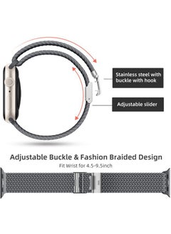 Lerobo 2 Pack Stretchy Solo Loop Compatible for Apple Watch Band 40mm 41mm 38mm Men Women,Braided Sport Strap Elastic Nylon Wristbands for iWatch Band Series 10 42mm/ 9 8 7 6 5 4 3 2 1 SE Ultra/Ultra2  - Image 4