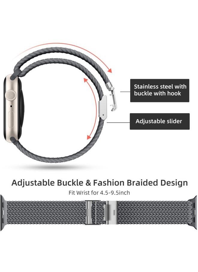 Lerobo - 2 Pack Stretchy Solo Loop Compatible for Apple Watch Band 40mm 41mm 38mm Men Women,Braided Sport Strap Elastic Nylon Wristbands for iWatch Band Series 10 42mm/ 9 8 7 6 5 4 3 2 1 SE Ultra/Ultra2 - Image 1