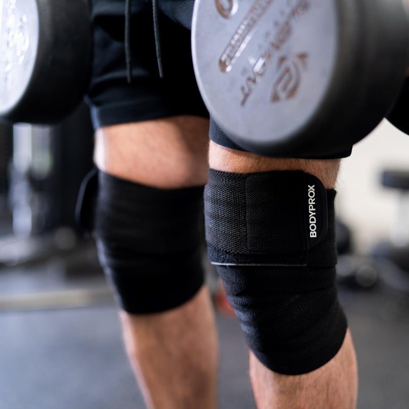 Bodyprox Knee Wrap 2 Pack for Squats, Weightlifting, Powerlifting, Leg Press, and Cross Training, Knee Support for Men and Women - Image 5