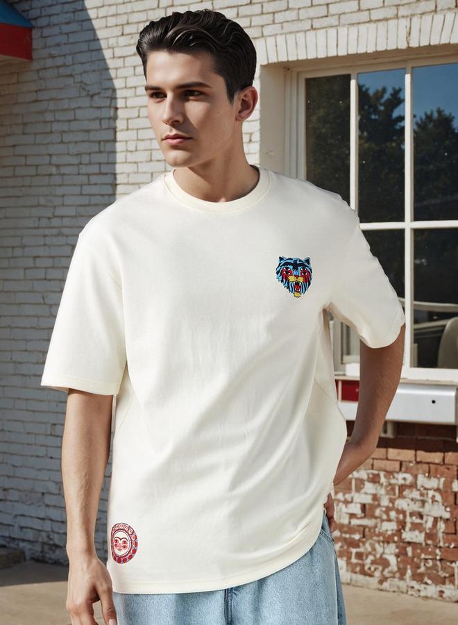 SP Characters Regular Fit Ricardo Cavolo Print Crew Neck T-shirt - Image 1