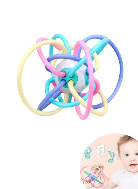 Teether Toy Visually Stimulating and Easy to Grasp Toy for Baby Teething Relief, for Baby 3+ Months