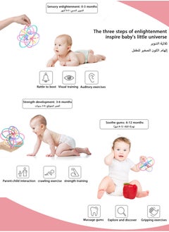 Jourvent Teether Toy Visually Stimulating and Easy to Grasp Toy for Baby Teething Relief, for Baby 3+ Months  - Image 2