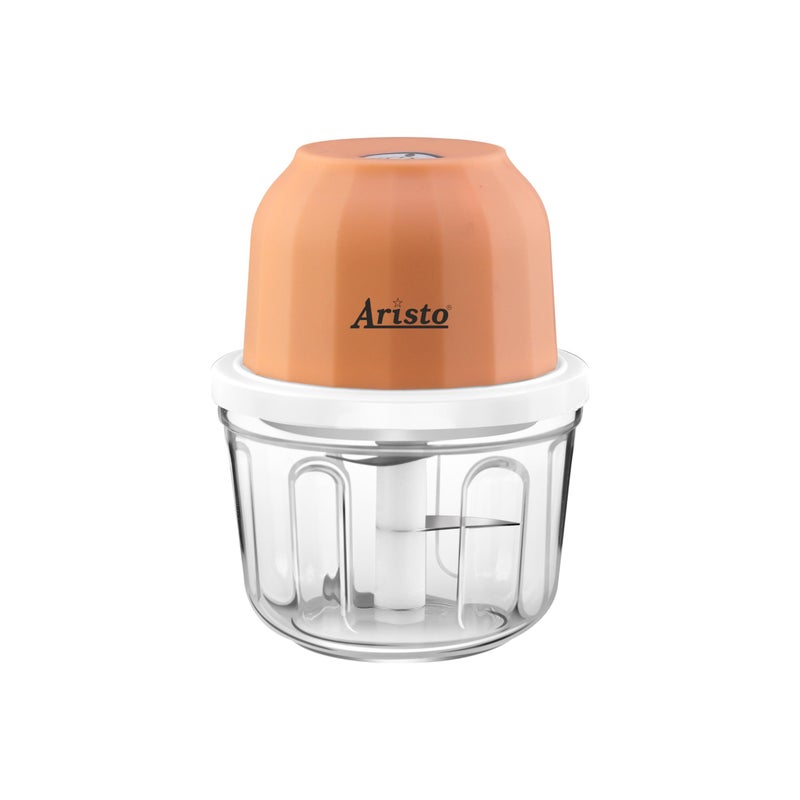 Aristo Rechargeable Wireless Electric Cordless Chopper, Stainless Steel Blades, One Touch Operation, 10 Seconds Chopping, Mincing Vegetable, Meat - 350 ML, 30 Watts, Pink - Image 5