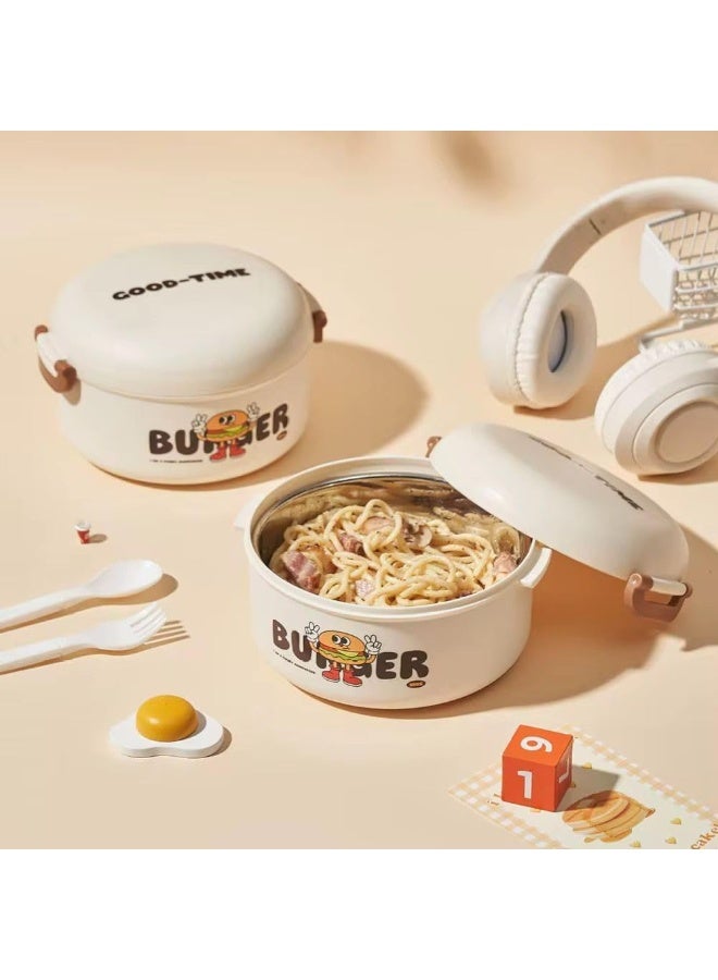 QSHOP Burger Lunch Box for Kids with Unique Design – Practical & Durable Easy to Open Lunch Box Ideal for School & Picnic - Image 4