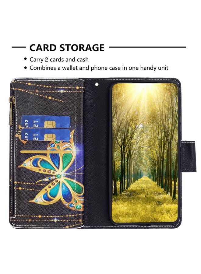 S-TOP Case For Samsung Galaxy A24 4G Colored Drawing Pattern Zipper Leather Phone Case - Image 5