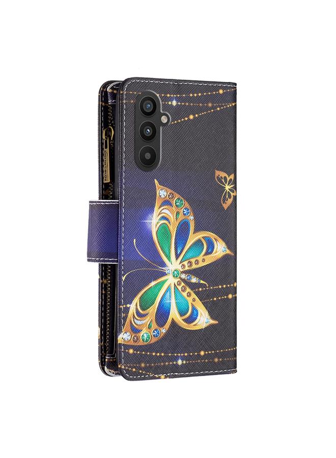 S-TOP Case For Samsung Galaxy A24 4G Colored Drawing Pattern Zipper Leather Phone Case - Image 3
