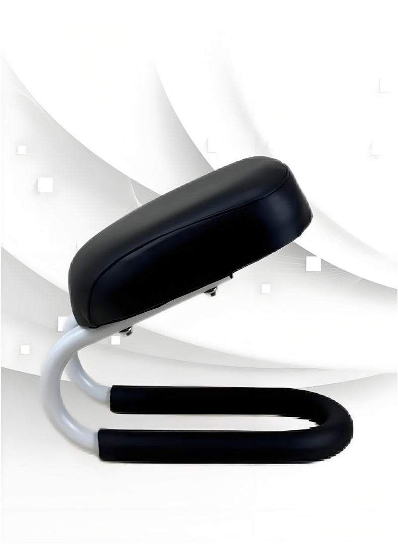 Arabest Prostration chair is a prayer chair for Muslims - Prayer Support Stool, Padded Leather Seat, Ergonomic Design for Comfortable Prayer Position, Meditation Stool Mindfulness Prayer Kneeling Stool Yoga Chair with anti-slip cover, Black, 25x28x22.5cm كرسي السجود من قيام، راحة ودعم أثناء الصلاة - صنع بأيدي سعودية - Image 2