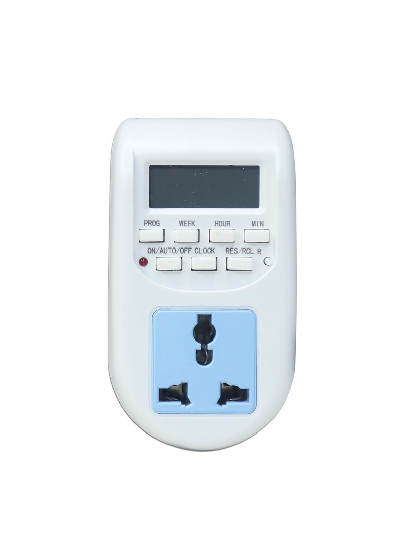 Electronicspices - Electronic Spices 220V240V 10A Digital LCD Timer Socket Switch Multifunctional Plug Pack of 1 - Image 1