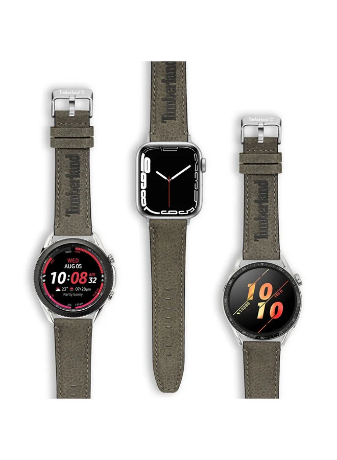 Timberland Timberland Universal Replacement Leather Strap For Men And Women Compatible With Apple Watch Series 3-9, SE, Ultra, Ultra 2 (42-44-45-50)  & Samsung, Huawei Or Quartz Watch With Lug Width Of 22mm