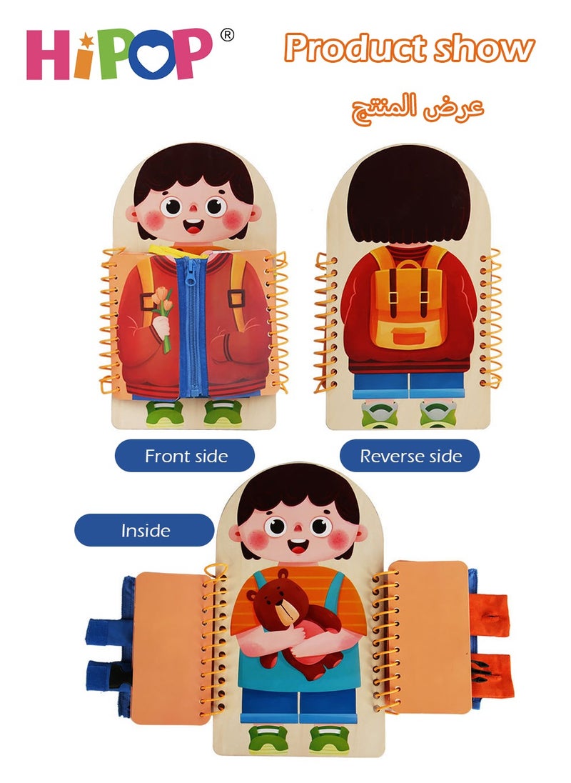 HIPOP Multi-Layer Busy Board for Kids,Life Skills Learning Toys,Montessori Early Educational Puzzle Toys  - Image 4