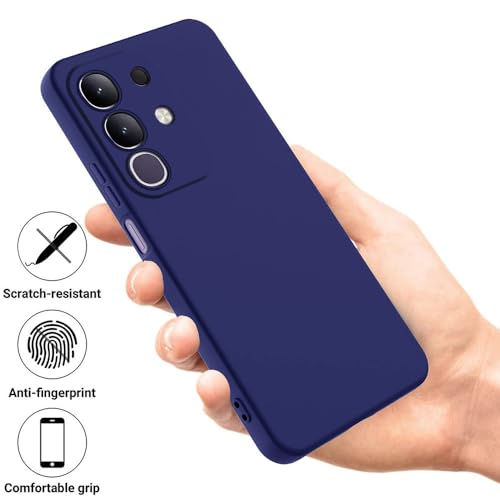 Casotec Back Cover for Vivo T4x 5G / Y29 4G / iQOO Z10x 5G | Full Camera Protection | Premium Liquid Silicon Case | Flexible Bumper Case for Vivo T4x 5G / Y29 4G / Y31 Pro 5G/iQOO Z10x 5G (Dark Blue) - Image 5