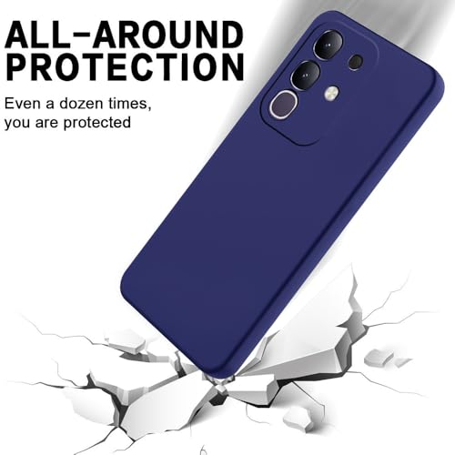 Casotec Back Cover for Vivo T4x 5G / Y29 4G / iQOO Z10x 5G | Full Camera Protection | Premium Liquid Silicon Case | Flexible Bumper Case for Vivo T4x 5G / Y29 4G / Y31 Pro 5G/iQOO Z10x 5G (Dark Blue) - Image 4