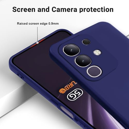 Casotec Back Cover for Vivo T4x 5G / Y29 4G / iQOO Z10x 5G | Full Camera Protection | Premium Liquid Silicon Case | Flexible Bumper Case for Vivo T4x 5G / Y29 4G / Y31 Pro 5G/iQOO Z10x 5G (Dark Blue) - Image 3