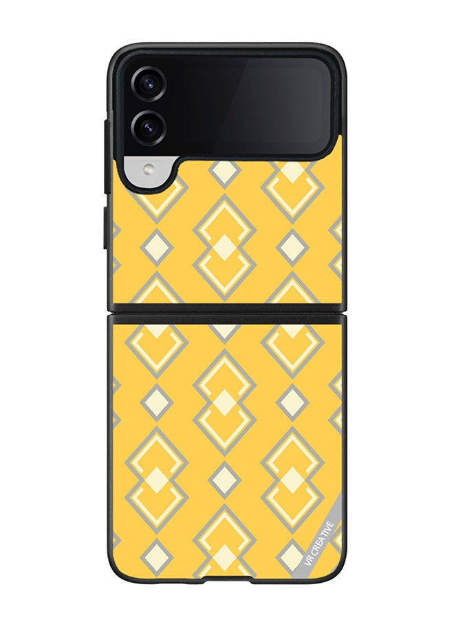 VR CREATIVE Protective Case Cover For Samsung Galaxy Z Flip4 Strips Design Multicolour - Image 1