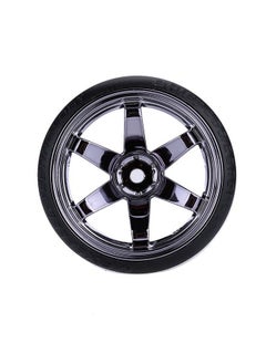 GoolRC 4 قطع/مجموعة إطارات سيارات دريفت 1/10 إطارات صلبة لسيارة تراكساس HSP تاميا Hpi Kyosho على الطريق (تيتانيوم)  - Image 3