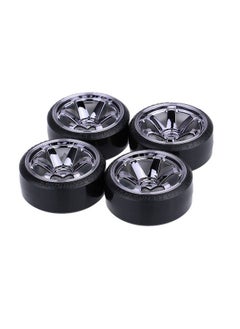 GoolRC 4 قطع/مجموعة إطارات سيارات دريفت 1/10 إطارات صلبة لسيارة تراكساس HSP تاميا Hpi Kyosho على الطريق (تيتانيوم)  - Image 1