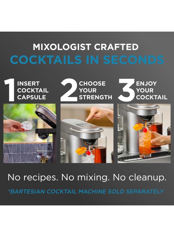 Bartesian 16-Pack Cosmopolitan Mixer Capsules for Cocktail Machine – Home Bar Mixology Cocktails Mix Pod Capsule Set To Use With the Bartesian Cocktail Drink Maker Machine - Image 5