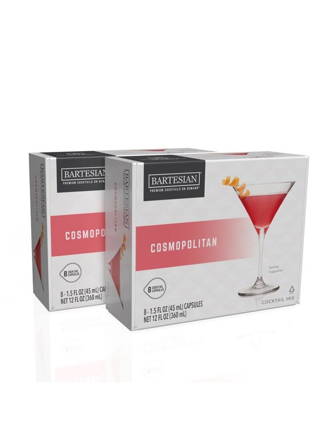 Bartesian 16-Pack Cosmopolitan Mixer Capsules for Cocktail Machine – Home Bar Mixology Cocktails Mix Pod Capsule Set To Use With the Bartesian Cocktail Drink Maker Machine - Image 1