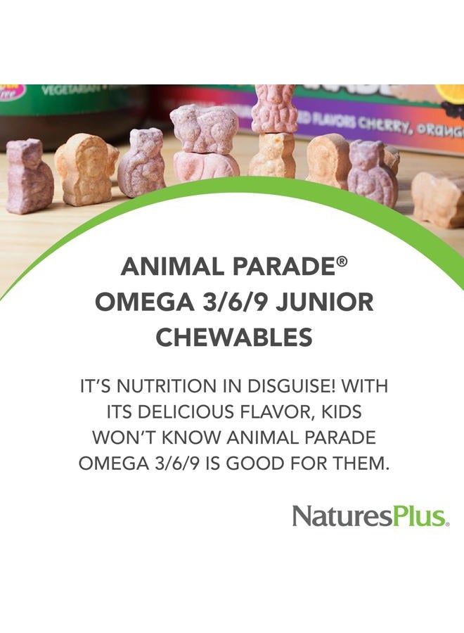 Nature's Plus Omega 3/6/9 Junior Chewable, 90 Softgels Animal Parade Shaped Natural Lemon Flavor - For Kids Healthy Growth & Development, Gluten Free - Image 3