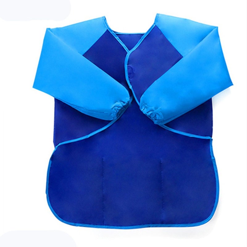 Kids Long Sleeve Waterproof Art Apron HY001C (blue) HY001C (blue)