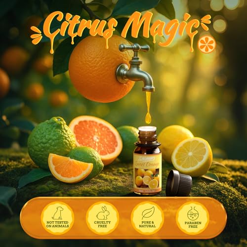 Salubrito Citrus Essential Oils Set for Diffuser, Fragrance Oil | Sweet Orange, Bergamot, Lemon, Grapefruit, Mandarin Orange, Lime Scented Oil for Soap Making, Candle Making - Image 2