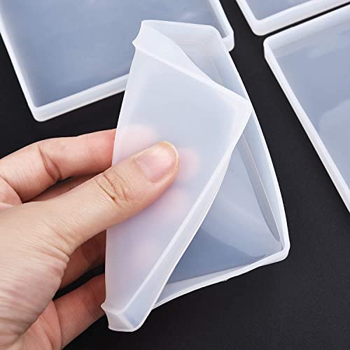 URBAN BOX 4" Square 5MM Deep Tea Coaster Molds for Epoxy Resin Silicone Moulds, Casting Mold for Making Coasters, DIY Artwork, Home Decor - Pack of 1 - Image 5