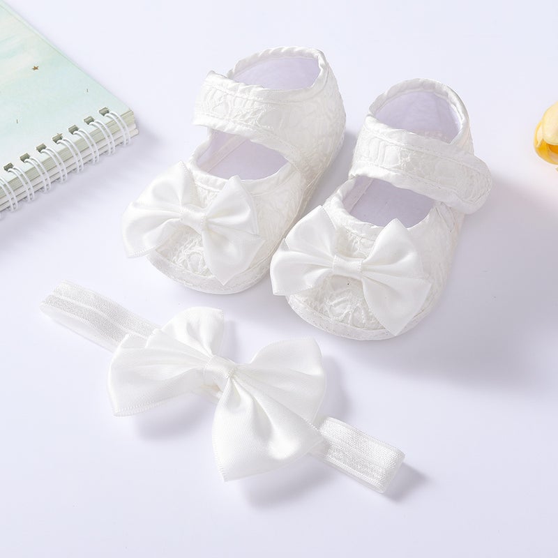 Chang Tong 2024 New White Princess Shoes - First Birthday Dress Shoes for Babies Aged 0-1  Year - Image 1