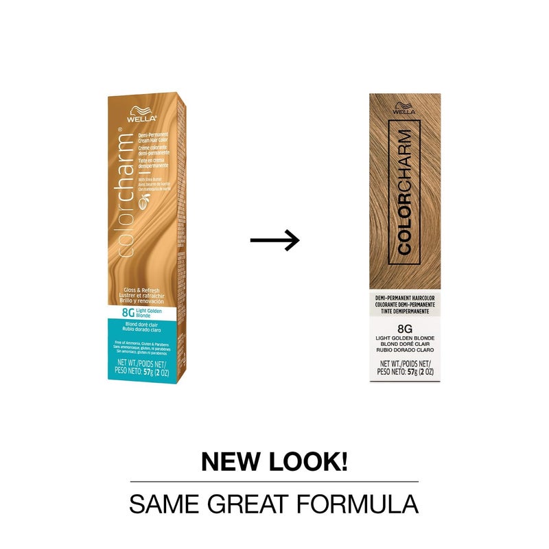 COLORCHARM Demi Permanent Hair Color 8G Light Golden Blonde Gloss, Refresh & Tone 2 Fl Oz - Image 2