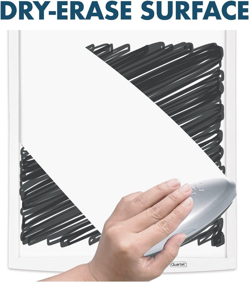 Quartet Magnetic Whiteboard 17 x 23 Small White Board for Wall Dry Erase Board for Kids Perfect for Home Office  Home School Supplies 1 Mini Dry Erase Marker 2 Magnets Black Frame 34608BK - Image 3