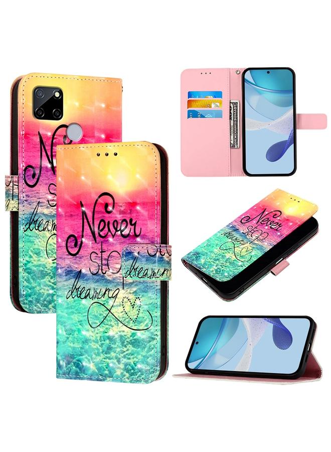 اس-توب جراب لهاتف Realme C25 / C25s / C15 / C12 / 7i جراب هاتف جلدي عالمي ثلاثي الأبعاد قابل للطي أفقيًا - Image 1