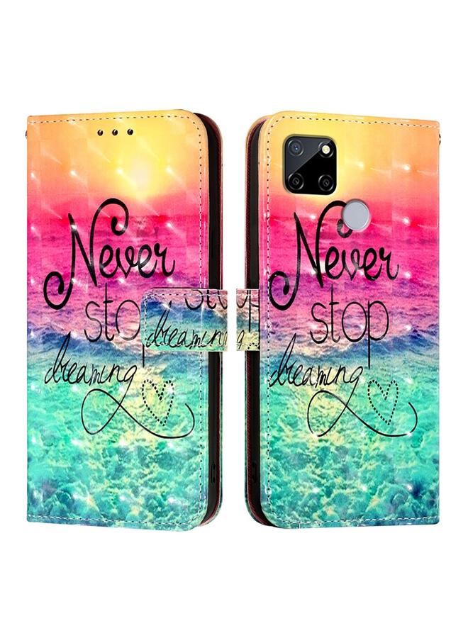 اس-توب جراب لهاتف Realme C25 / C25s / C15 / C12 / 7i جراب هاتف جلدي عالمي ثلاثي الأبعاد قابل للطي أفقيًا - Image 2