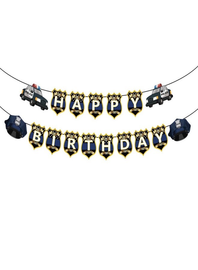 كوبا بلاي لافتة عيد ميلاد سعيد للشرطة من CupaPlay - زينة حفلات الهالوين للشرطة ومستلزمات حفلات استقبال المولود/أعياد الميلاد وحفلات الزفاف والديكورات المنزلية - Image 1