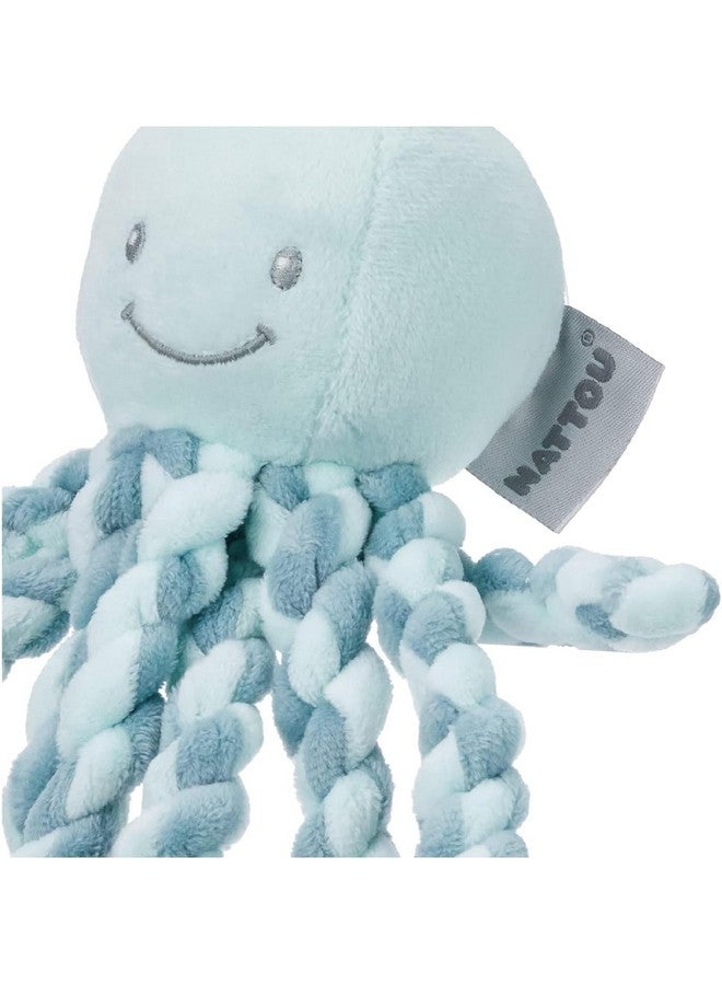 Nattou Lapidou Piu Piu Octopus Plush Toy For Newborn Babies Comforting Soothes For Sleep Green & Mint Green - Image 2