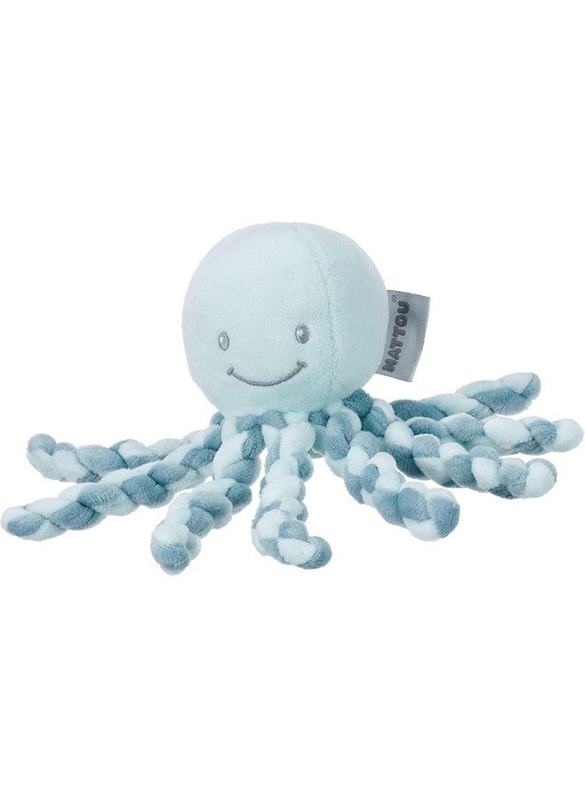Nattou Lapidou Piu Piu Octopus Plush Toy For Newborn Babies Comforting Soothes For Sleep Green & Mint Green - Image 1