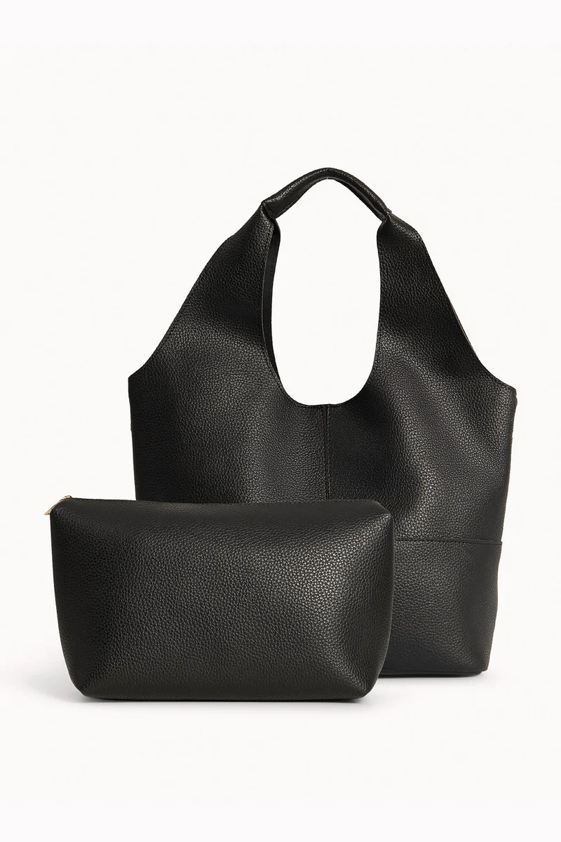 Wecre8 Black Stylish Tote Bag by WECRE8