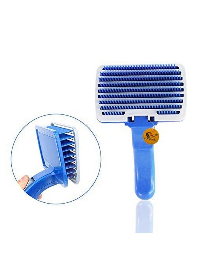 Sage Square Dog Grooming Kit - Dog Nail Clippers With Filer + Dog Toothbrush Kit + Dog Plastic Slicker Brush With Press Key For Puppies And Dogs + Pet Grooming Glove For Dog, Cat - 5 In 1 Dog Combo - Image 3