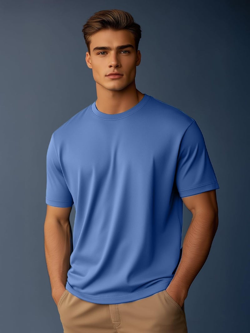 NOBERO Men's Solid Cotton T-Shirt Pack of 3 - Image 5