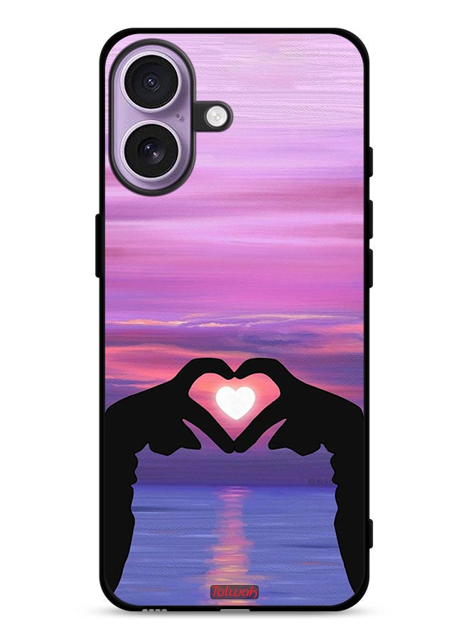 Tolwak Apple iPhone 17 Protective Case Cover Heart Moon - Image 1