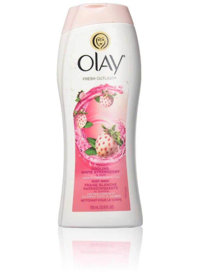 Olay غسول الجسم فريش أوتلاست 23.6 أونصة فراولة بيضاء - Image 1