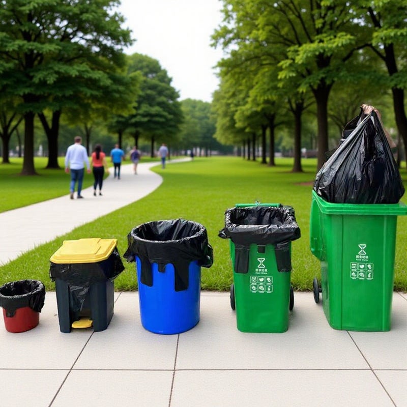 Black Extra Large Thickened Portable Garbage Bag Household Von Cleaning Plastic Bag Convenience Bag Bag - Image 1