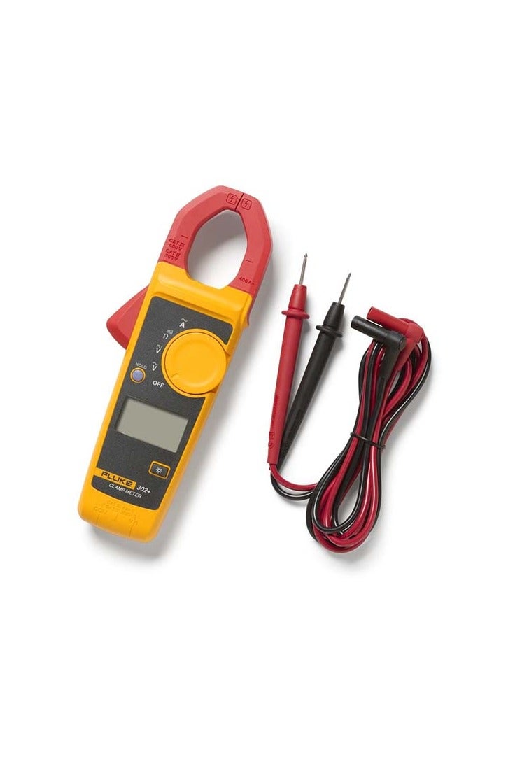 FLUKE Fluke 302+ Digital Clamp Meter, 30mm Jaw, Measures AC Current to 400A, Measures AC/DC Voltage to 600V, Resistance, Continuity, and Capacitance Measurements - Image 1