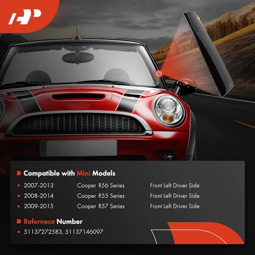 A-Premium A Pillar Windshield Post Trim Compatible with Mini Cooper R55 R56 R57 Series 2007-2015, Front Side 2-PC Set - Image 2