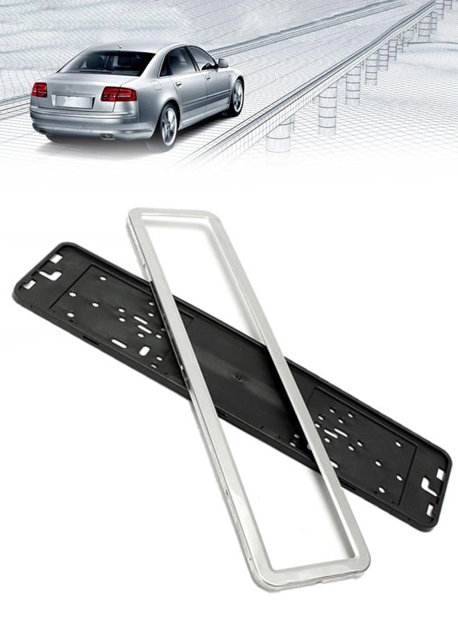 إطار لوحة رقم ترخيص السيارة من الفولاذ المقاوم للصدأ الفاخر - Image 2