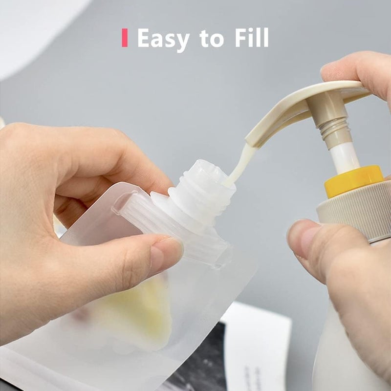 ELECDON 15-Pack Travel Pouches for Toiletries - TSA Approved Refillable Containers - Image 3