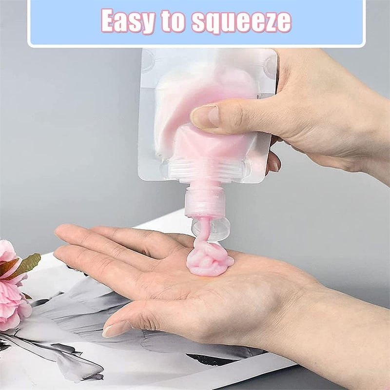 ELECDON 15-Pack Travel Pouches for Toiletries - TSA Approved Refillable Containers - Image 5