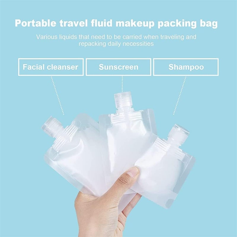 ELECDON 15-Pack Travel Pouches for Toiletries - TSA Approved Refillable Containers - Image 2