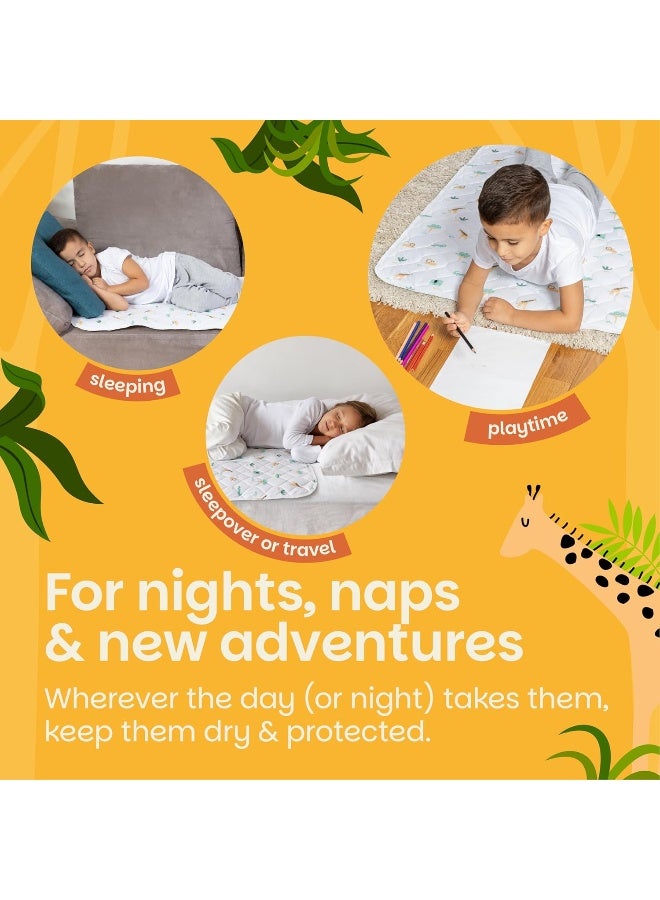 Lynmark Potty Training Mattress Protector Pee Pads for Kids - Waterproof Toddler Bed Wetting Mat for Toilet Training - 3-Layer Non-Slip Washable Bedwetting Topper Absorbs Up to 2000ml - 35" x 33", Explorer - Image 3