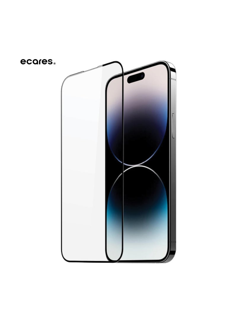 ECARES® iPhone 14 Screen Protector, HD Clear, 9H Tempered Glass, Military Grade Protection, Scratch Resistant, Anti-Fingerprint, Full Coverage, Anti Yellowing, Bubble Free, (Pack-1) - Image 1