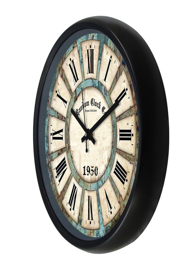 RANDOM Wall Clock for Living Room, Bedroom, Home, Office, Kitchen, Round Shaped Designer Plastic Wall Clock for Home Decor, 12- inch, Black 30 x 30 cm(RC-0638_MF) - Image 3